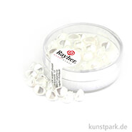 Glasperlen-Dreikant - 7 mm - 32 Stück Dose | Schneeweiß