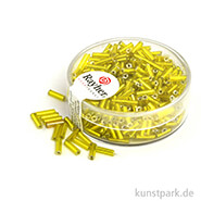Glasstifte mit Silbereinzug - 7x2 mm - 15 g Dose | Gelb