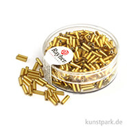 Glasstifte mit Silbereinzug - 7x2 mm - 15 g Dose | Gold
