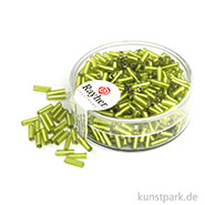 Glasstifte mit Silbereinzug - 7x2 mm - 15 g Dose | Hellgrün