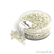 Glasstifte mit Silbereinzug Silber - 2x2 mm, 16g Dose 