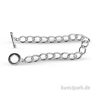 Gliederarmband mit Knebelverschluss, 18 cm Länge 