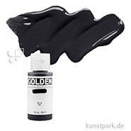GOLDEN Fluid Acrylics, Flüssige Acrylfarben 30 ml | 2040 Carbon Black