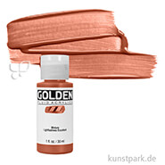 GOLDEN Fluid Acrylics, Flüssige Acrylfarben 30 ml | 2451 Iridescent Copper (Fine)