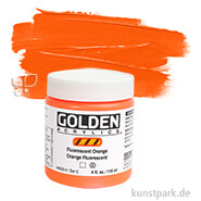 GOLDEN Fluorescent Leuchtfarbe, Fluoreszierende Acrylfarbe, 119 ml Einzelfarbe | Orange