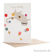 Good old friends - Crazy Cat Karte, Happy Birthday 