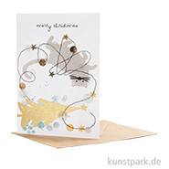 Good old friends - Crazy Cat Winterkarte, Merry Christmas 