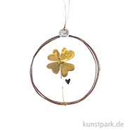 Good old friends - Goldklee Ornament, Herz 
