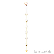 Good old friends - Mini Herzkette, Grau, Gold 