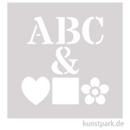 Grafische Schablonen 30er Set - Alphabet A-Z, Größe 62x74 mm 