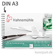 Hahnemühle HARMONY Aquarell Papier Spiralblock, 12 Blatt, 300g - satiniert DIN A3