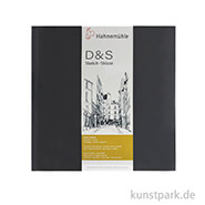 Hahnemühle Skizzenbuch D&S, 140g, schwarz 19,5 x 19,5 cm (80 Blatt)