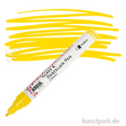KREUL Glass & Porcelain Pen Classic medium 2-4 mm | Signalgelb