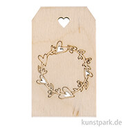 Holz Anhänger - Kranz, 4,8 x 8,2 cm 