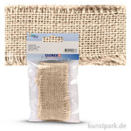 Juteband 40 mm Breite, 1 Meter 1 m | Creme