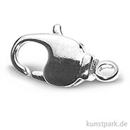 Karabiner-Schließe mit drehbarer Öse - 8,9x16,8 mm, 2 Stück Silber