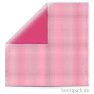 Kariert - Scrapbookingpapier, 190 g 30,5 x 30,5 cm | Red Magma