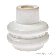 Kerzenhalter Altweiß, Porzellan, 7,5 x 7,3 x 7,5 cm 