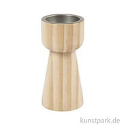 Kerzenhalter aus Holz, Durchmesser 5,5 cm, Höhe 11 cm 
