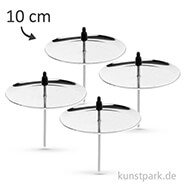 Kerzenhalter aus Metall - Silberfarben, 4 Stück 10 cm