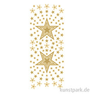 Kreativ Sticker - Sterne 4, Gold, 10 x 23 cm 