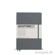 Leuchtturm Notizbuch Hardcover - Anthrazit - Kariert Pocket A6 - 185 Seiten