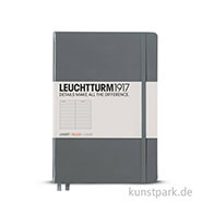 Leuchtturm Notizbuch Hardcover - Anthrazit - Liniert Medium A5 - 249 Seiten