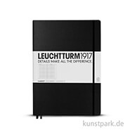 Leuchtturm Notizbuch Hardcover - Schwarz - Kariert Medium A5 - 249 Seiten