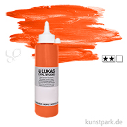 LukasCryl STUDIO Acrylfarbe 250 ml Flasche | 4629 Kadmiumorange