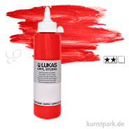 LukasCryl STUDIO Acrylfarbe 500 ml Flasche | 4672 Kadmiumrot hell