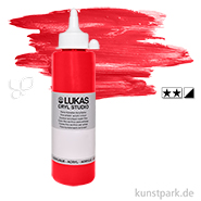 LukasCryl STUDIO Acrylfarbe 500 ml Flasche | 4686 Zinnoberrot