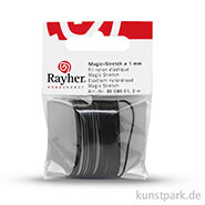 Magic-Stretch Gummifaden - Schwarz 1,0 mm - 2 Meter