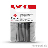 Magic-Stretch Gummifaden - Schwarz 0,8 mm - 2 Meter