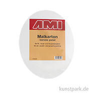 Ovaler Malkarton mit Maltuch bespannt 13 x 18 cm