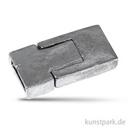 Messing Magnetschließe für Armbänder - Altsilber 