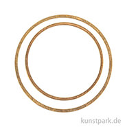 Metall-Flachringe - Gold, 4 Stück, 2 Größen 