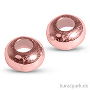 Metall-Perle 6 mm, 6 Stück Roségold