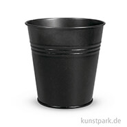 Metall-Topf - schwarz 9 cm