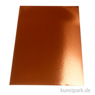 Metallic-Folienkarton, zweiseitig, 10 Blatt, 280g, DIN A4 Kupfer