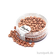 Metallic-Rocailles matt - 4 mm - 17 g Dose | Zartrosa