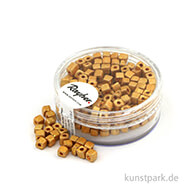 Metallic-Würfel matt - 3,4 mm - 15 g Dose | Goldgelb