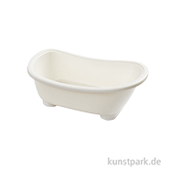 Miniatur Badewanne, Weiß, 9,5 x 4,7 x 3,9 cm 