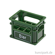 Miniatur Bierkasten für 12 Flaschen, Grün, 3,5 x 2,5 x 2,5 cm 