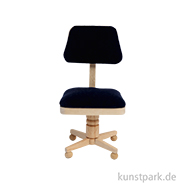 Miniatur Bürostuhl, Holz, 4,5 x 4 x 9 cm 