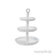 Miniatur Etagere, Weiß, 3,8 cm 