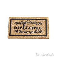 Miniatur Fußmatte, Kork, 2 Stück, 5,5 x 3,5 cm 