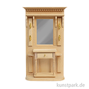 Miniatur Garderobe, Holz, 10 x 14,5 x 4 cm 
