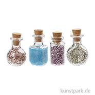 Miniatur Gläser mit Zauberstaub, 4 Stück, 2,7 cm 