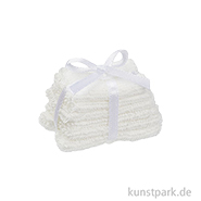 Miniatur Handtuch Set, Weiß, 3,5 x 2,5 x 3 cm 