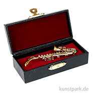 Miniatur Saxophon mit Koffer, 8 cm 